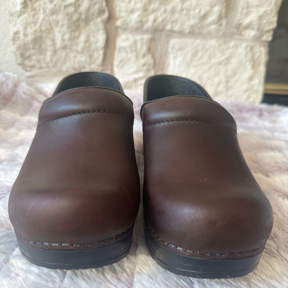 Dansko Brown Leather Mules